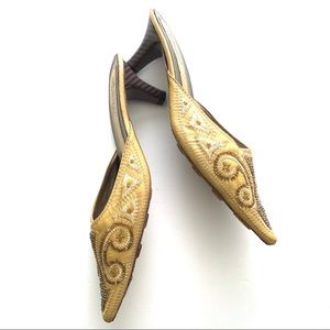 B-Happy | Sequin-Embellished Mules - Gold